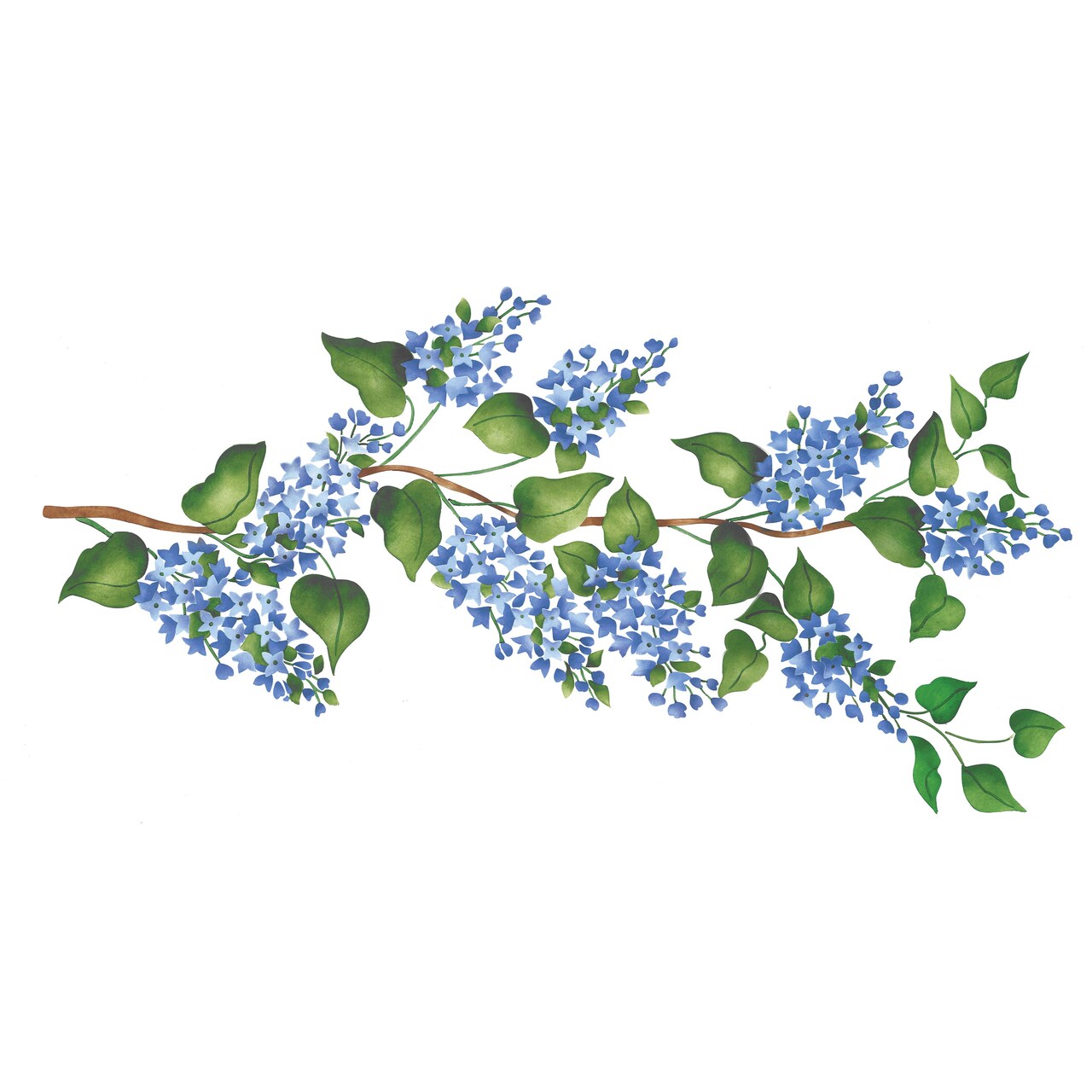 Lilac Branch Wall Stencil | 2490 by Designer Stencils | Floral Stencils | Reusable Art Craft Stencils for Painting on Walls, Canvas, Wood | Reusable Plastic Paint Stencil for Home Makeover | Easy to Use & Clean Art Stencil